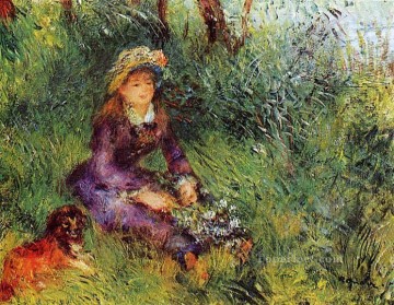  Pierre Galerie - madame mit einem Hund Pierre Auguste Renoir